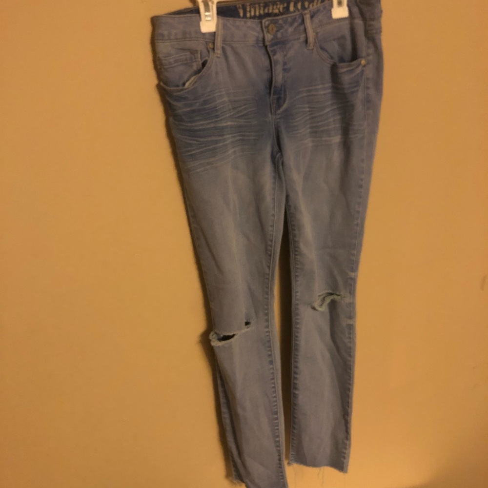 Jeans with hole in knees